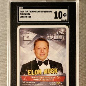 2019 Elon Musk Rookie Card, Gem Mint 10